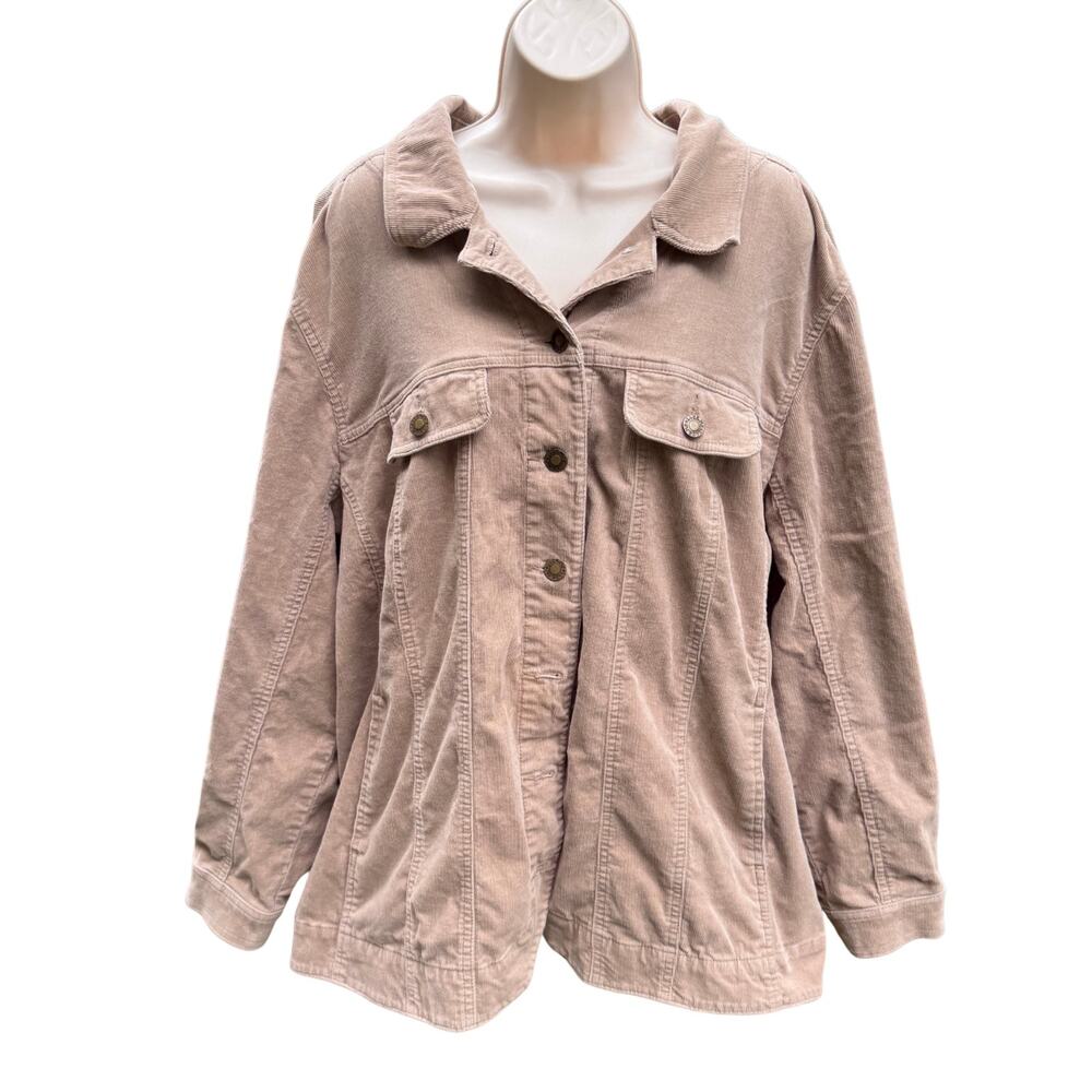 Liz & Me | 1X Corduroy Button Up Jacket Fall Winter Comfy Simple